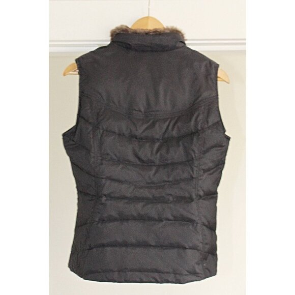 Eddie Bauer - Goose Down Puffer Vest with Faux Fur Collar, Small Oversized - Picture 2 of 8